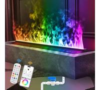 Electric Fireplace with 3D Multicolor Flame Effect and Water Vapor Smoke, Remote Control, 100cm