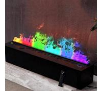 Electric Fireplace with Adjustable Flame Colors, Speed Control, Built-In Humidifier, Automatic Water Filling, Remote and Touch Control