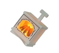 Electric Fireplaces LED Light for Toy Doll House, White | Safe Construction with Realistic Flame Effect for Kids Role Play Scene Display Accessory