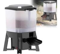 Electric Fish Feeder, 6L Solar Automatic Dispenser with LCD Display and Smart Timer, 120° Dispersed Feeding for Aquarium and Pond