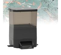 Electric Fish Food Dispenser, 10L Solar Automatic Pond Fish Food Dispenser, With Timer,For Goldfish, Turtle,For Vacation, Weekend (Black)