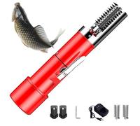 Electric Fish Scaler - Portable Automatic Cordless Remover with Replaceable Battery and Cutter Heads - Rechargeable Waterproof Fish Cleaning Tool for Home and Chefs