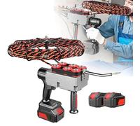 Electric Fish Tape, 40m/Min, 6 Wheel Drive, Adjustable Speed Cable Puller, Wire Threading Machine for Construction and Communication Networks