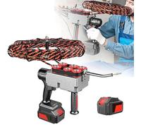 Electric Fish Tape, 40m/Min, 6 Wheel Drive, Adjustable Speed Cable Puller, Wire Threading Machine for Construction and Communication Networks