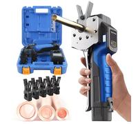 Electric flanging tool +clamp chuck in multiple sizes + carrying bag,45° eccentric tube forerunner tool with LED light,2 in 1 Metric and inches,for soft copper/aluminium/brass/mob tubes