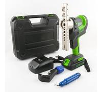 Electric Flaring Tool, 6mm-3/4”Pipe Tube Expander Tool Kit, HVAC Eccentric Flaring Tool with Pipe Cutter & Deburrer, 5 Sec Fast Flaring for Soft Copper/Aluminum/Brass Pipes