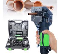 Electric Flaring Tool Kit - 45° Eccentric Tube Flare Tool with Clamps, Metric and Inch 2 in 1, Energy-Saving LED Lights, For Soft Copper, Aluminum, Brass Pipes