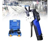 Electric Flaring Tool Kit -Kit Copper Pipe Expander Tool- 45 Degree Eccentric Flaring Tool -Metric And Inch 2 In 1-5 Sec Fast Flaring-For Soft Copper/Aluminum/Brass Pipes 8pcsCollets