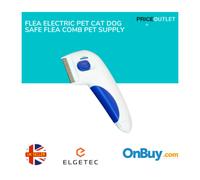 Electric Flea Comb for Cats & Dogs - Safe, Chemical-Free Flea Removal via Comfort Charge Tech - Kills & Stuns Fleas Instantly (1 Pack)