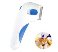 Electric Flea Comb for Dogs and Cats, Pet Electric Flea Zapper, Ticks Grooming Removal Tool, Lice Remover Grooming Comb Brush for Dogs Cats, Safe Cordless Cat Dog Flea Comb, Includes Cleaning Brush