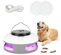 Electric Flea Trap with Light, Dome Flea Lamp Trap with 2 Sticky Pads, AAA Battery or USB Powered, Indoor Flea Killer for Home, Bedroom, Living Room, Kitchen & Pet Areas