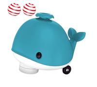 Electric Floating Ball Cat Toy - 14.3x10.3x12cm 320g - Cartoon Whale Levitation Ball With Flexible Wheels, Music Function, Cooling Fan, Balancing Blowing Game For Cats Kittens Indoor Play