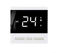 Electric Floor Heating Thermostat Supporting High Power 25A with Smart Temperature Control, Suitable for Steam Room and Residential Floor Heating Applications (Black)