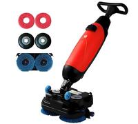 Electric Floor Scrubber Cleaner Cordless with 36V Battery, 17” Mop Brushes, Low Noise 65-73 dB, High Efficiency 1200㎡/h, Twin Brushes for Fast Cleaning