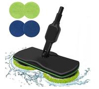 Electric Floor Scrubber, Cordless Rotating Mop, Rechargeable Cleaner and Polisher with 2 Microfiber and 2 Polisher Pads for Hard Floors, Laminate, Wood, Tile