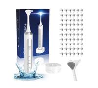 Electric Flosser, 3 in 1 Electric Teeth Flosser for Teeth, 4 Speeds+60 Reusable Non-Toxic Replacement Heads, Tongue Scraper & Gum Stimulator, Ultrasonic Power Flossing for Adults & Kids