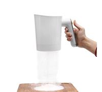 Electric Flour Sifter, Handheld Battery Operated Stainless Steel Mesh Shaker, Fine Mesh Cup Shape Powder Shaker Strainer Kitchen Cooking Baking Pastry Tools 4 Cup/1L Capacity