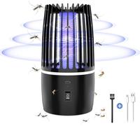 Electric Fly Catcher, Portable Bug Zapper, 4000mAh Rechargeable Mosquito Killer, 2 in 1 Killer with UV Lamp And Lighting Lamp,360° Attract Zap Flying Insect For Indoor Outdoor, Backyard Camping