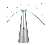 Electric Fly Fans For Tables Portable Fly Re-pellent Fan 8.5x24.5cm Effective Fl-y R-epellent Fan F-ly Fans Spinner With Soft Holographic Bl-ades For Restaurants Picnic BBQ Camping Party