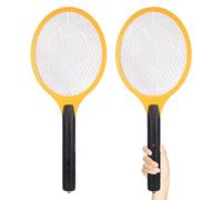 Electric Fly Swatter Handheld Bug Zapper - Indoor Outdoor 20in Zapping Racket for Pest Mosquito & Flies - Battery Powered Safe to Touch with 3-Layer Safety Mesh, Large Size, Pack of 2