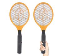 Electric Fly Swatter Handheld Bug Zapper - Indoor Outdoor Zapping Racket for Pest Mosquito & Flies - Battery Powered Safe to Touch with 3-Layer Safety Mesh, Standard Size, Pack of 2