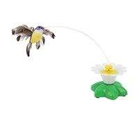 Electric Flying Bird Cat Toy, Lifelike Flying Movement Interactive Cat Toys for Kitten, with Switch on Base Easy to Operate, 1 Battery Required (Bird Color Random, Batteries Not Included)
