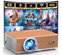 [Electric Focus/Auto 6D Keystone] FUDONI Projector with WiFi6 and Bluetooth5.4, 800ANSI Native 1080P Portable Outdoor Movie Projector, Smart Home Proyector 4K Support for HDMI/USB/iOS/Android/TV Stick