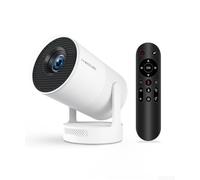 【Electric Focus】HY300Ultra Mini Projector Compatible with 4K, Portable Projector with WiFi6 and Bluetooth 5.4, Smart Projector, 5W Sound Base Speaker, 180° Rotation for Home Theater