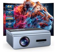 [Electric Focus] Projector with Wifi and Bluetooth, 22000L Auto Keystone Outdoor Projector 4K Support, JOWLURK Native 1080p Movie Projector for iOS/Android/TV Stick/HDMI/USB/Laptop/PS5