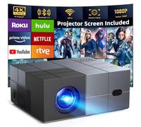 [Electric Focus] WiFi Bluetooth Projector Native 1080P 20000LM Portable Smart Projector YOWHICK Film Projector Compatible with Phone/TV Stick