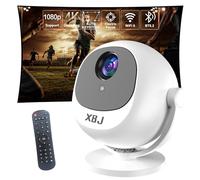 [Electric Focus] XBJ 360 Portable Projector, Support 4K 1080P 300 ANSI Mini Projector with Wifi and Bluetooth, Auto Keystone Movie Projector, Proyector Portátil, Perfect for Movie Nights, White
