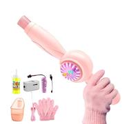 Electric Fog Bubble Machine - Rechargeable Maker with Special Touch Gloves | Luminous Automatic Portable Magic Blower, Outdoor Summer Toy Party