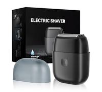 Electric Foil Shavers for Men, Mini Electric Razor for Face, IPX7 Waterproof Wet Dry Cordless Razor for Travel & Home, USB-C Fast Rechargeable for Beard Trimmer- Black