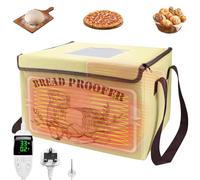 Electric Foldable Bread Dough Proofer Box, 3 Sided Heater, NTC Sensor Temp and Timer Control, Proofing Box for Making Sourdough Pizza Yoghurt Kefir Rice Wine, 600D Oxford Cover, UK Plug