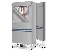 Electric Foldable Heated Drying Rack with Cover - Energy Saving Indoor Clothes Airer for Fast Drying