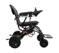 Electric Foldable Wheelchair for Elderly Mobility, Airline-Approved Travel Power Chair with 500W Dual Motors, 12 Mile Range, 22kg Lightweight Frame, Anti-Tilt Brake for Safety Use Black
