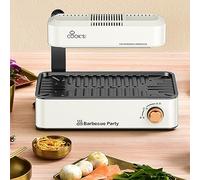 Electric Folding Grill - BBQ Smokeless Non Stick Barbecue Machine - Temperature Control Table Grill For 2-4 People, Eco-Friendly Design