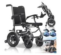 Electric Folding Wheelchair with Liftable Armrests, 20KM Range, All-Terrain Capability, 150KG Load Capacity, Lightweight Design for Enhanced Mobility and Convenience