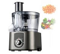 Electric Food Chopper Dicer, 2-Speed with Non-Slip Base and 5L Glass Bowl, Ideal for Chopping Vegetables and Fruits