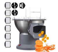 Electric Food Chopper, Multifunctional Dicer with 6 Blades, Effortlessly Slices Vegetables and Fruits for Kitchen Prep