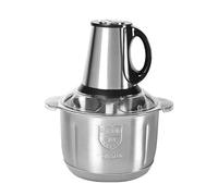 Electric Food Chopper & Processor 5L Stainless Steel Bowl Durable Blades for Meat Vegetables Onions Garlic 3-Speed Blender for Quick Food Prep