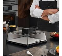 Electric Food Defrosting Box, Quick Defrosting Tray with Smart Timing, Visual Lid, Airflow Technology, Fast 10-Minute Thawing, Rechargeable Design, Fast Defrost Board for Meat, Vegetables, Chicken