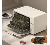 Electric Food Dehydrator, 12L/25L Stainless Steel, Adjustable Temperature 30-100℃, 24-Hour Timer, Removable Baking Net for Drying Seaweed and Vegetables