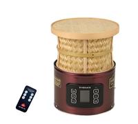 Electric Food Dehydrator with Bamboo Cage,Adjustable Temperature,Remote Control for Herbs,Fruits,Vegetables,Tea Drying