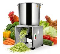 Electric Food Processor, Heavy Duty Vegetable Chopper Grinder with 4 Blades, Thickened Stainless Steel Shredder Cutter, Large Feed Inlet for Animal Feed Vegetables Grains, 1000W