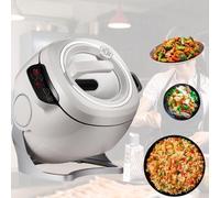 Electric Food Processor, Kitchen Robot with 360° Rotatable Drum, One-Click Start, 3D All-Round Heating for Stir Frying, Stewing and Cooking