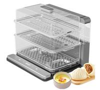 Electric Food Steamer 20L, 1100W 3 Tier Steamer with Dual Mode Insulation, 24-Hour Appointment, 15-Second Steam, Water Shortage Protection for Veg, Meat, Fish & Rice