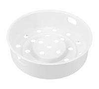 Electric Food Steamer Insert 1.6l round Reusable White | Rice Cooker Steamer Insert, Quick-draining round Holes, for Meat Desserts, Household Use and Stackable Pans