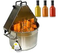 Electric Food Stirrer - Automatic Pot Mixer with 10L Capacity, 132mm Large Feed Inlet, Stainless Steel, Ideal for Commercial Frying