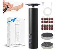 Electric Foot Callus Remover, 2 in 1 Foot File Grinder Tool with 6 Speed Controller and 20Pcs Replacement Sandpaper and 20Pcs Barrel Sandpaper, Rechargeable Pedicure Tools for Men Women